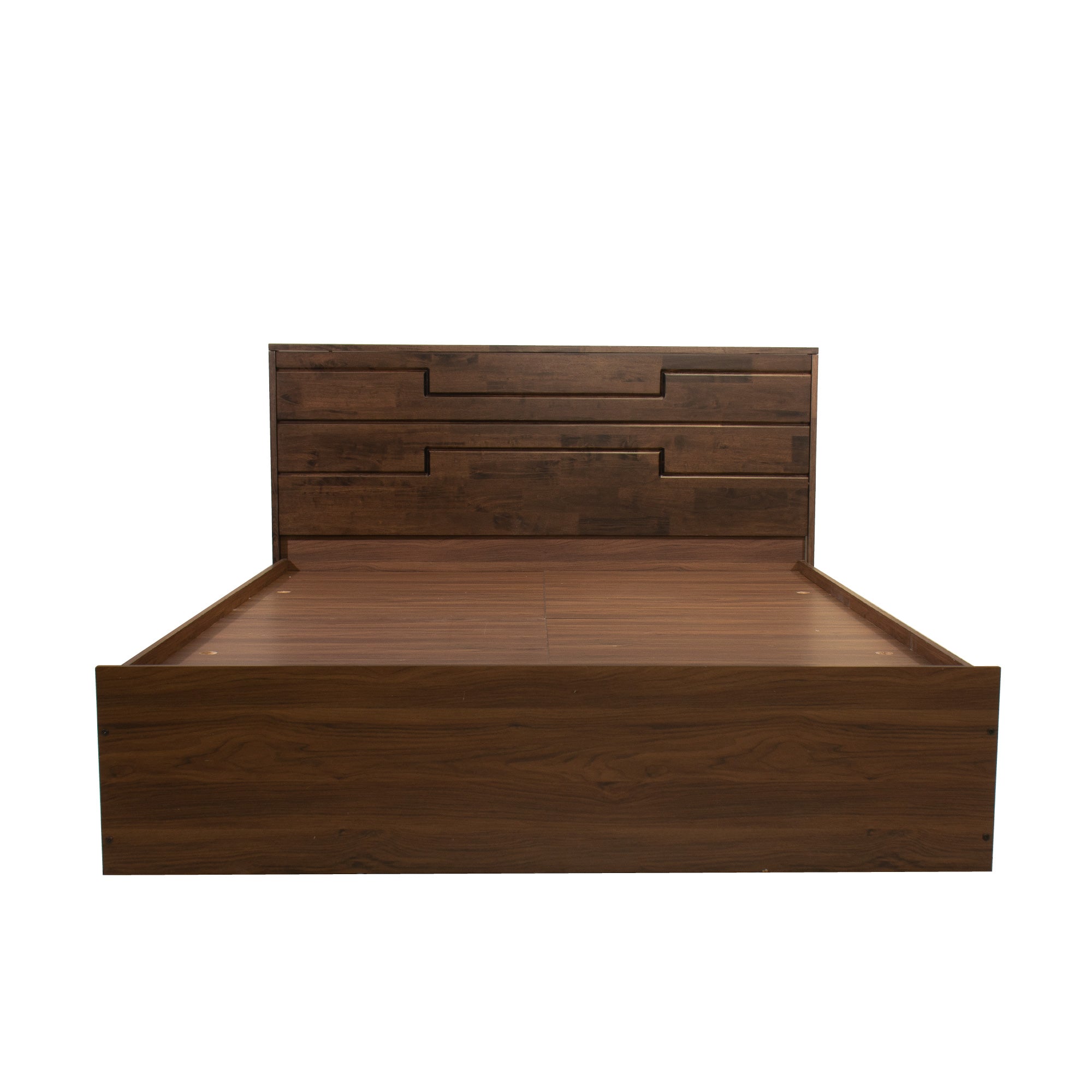 Taygete Solidwood Headbord Queen Bed With Box Storage (Non-Woveen)