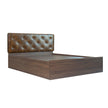 Chestnut Bed With Premium Leatherette Fabric And Box Storage - Queen Bed