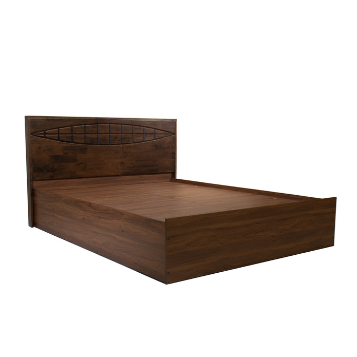 Muses Solidwood Headbord Queen Bed With Box Storage (Non-Woveen)