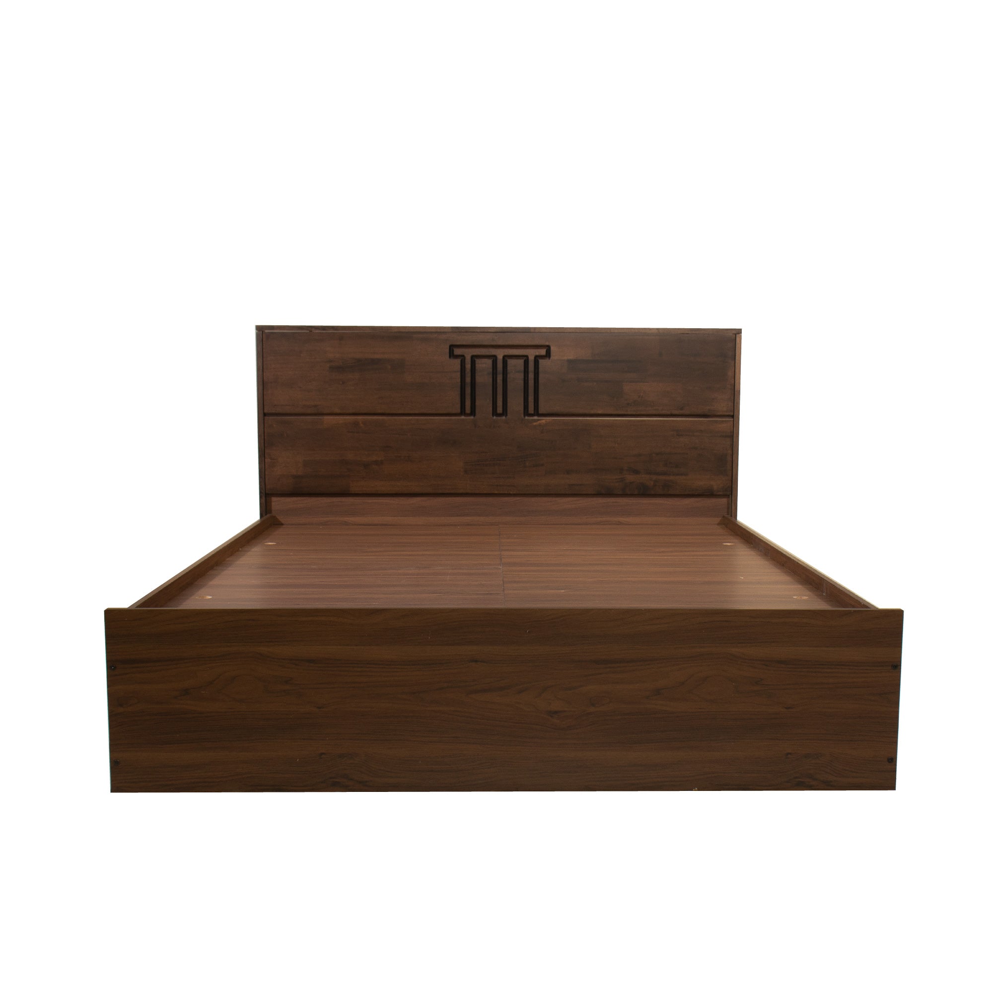 Styx Solidwood Headbord Queen Bed With Box Storage (Non-Woveen)