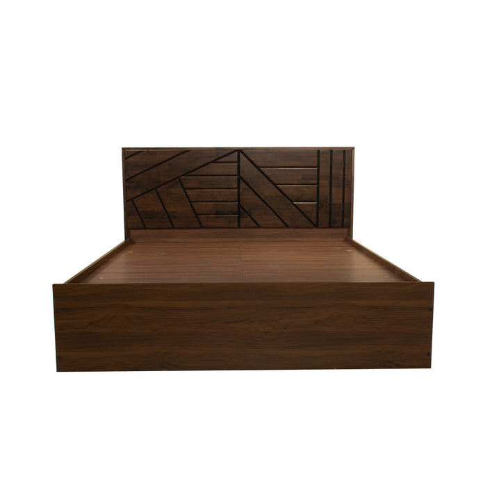 Hera Solidwood Headbord Queen Bed With Box Storage (Non-Woveen)