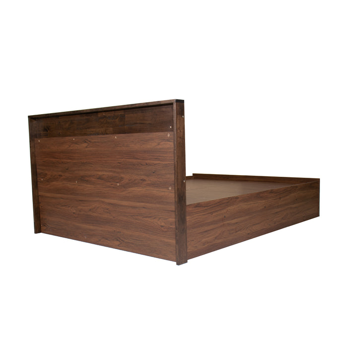 Taygete Solidwood Headbord Queen Bed With Box Storage (Non-Woveen)