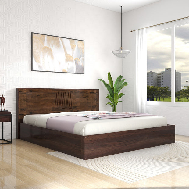 Graces Solidwood Headbord Queen Bed With Box Storage (Non-Woveen)