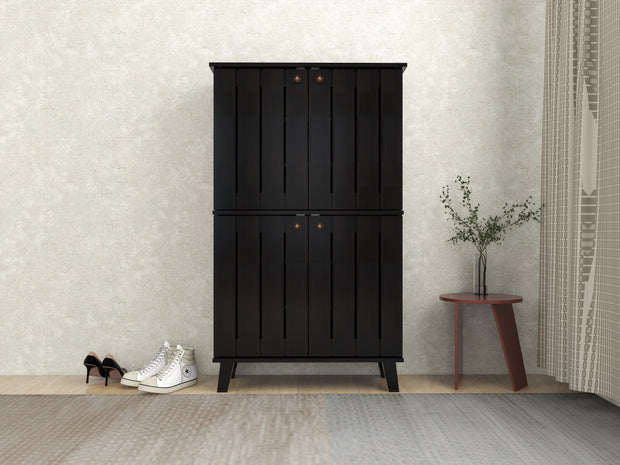 Juhani 4 Door Shoe Cabinet In Wenge