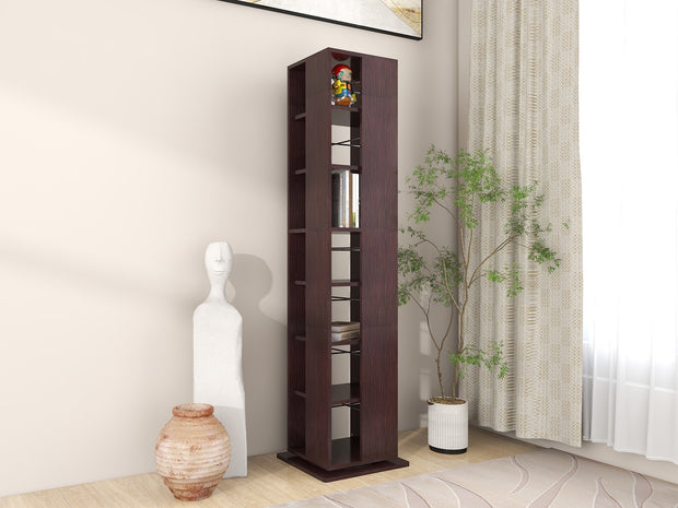 Shimada Rotatable Book Shelf In Columbia Walnut