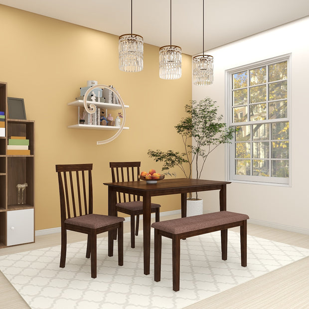 Monterey 4 Seater Solid Wood Dining Set With Bench