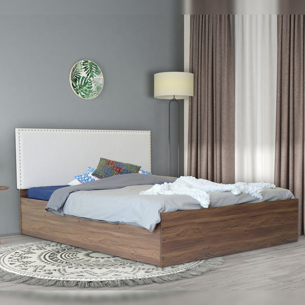 Yama Bed With Premium Leatherette Fabric And Box Storage - Queen Bed