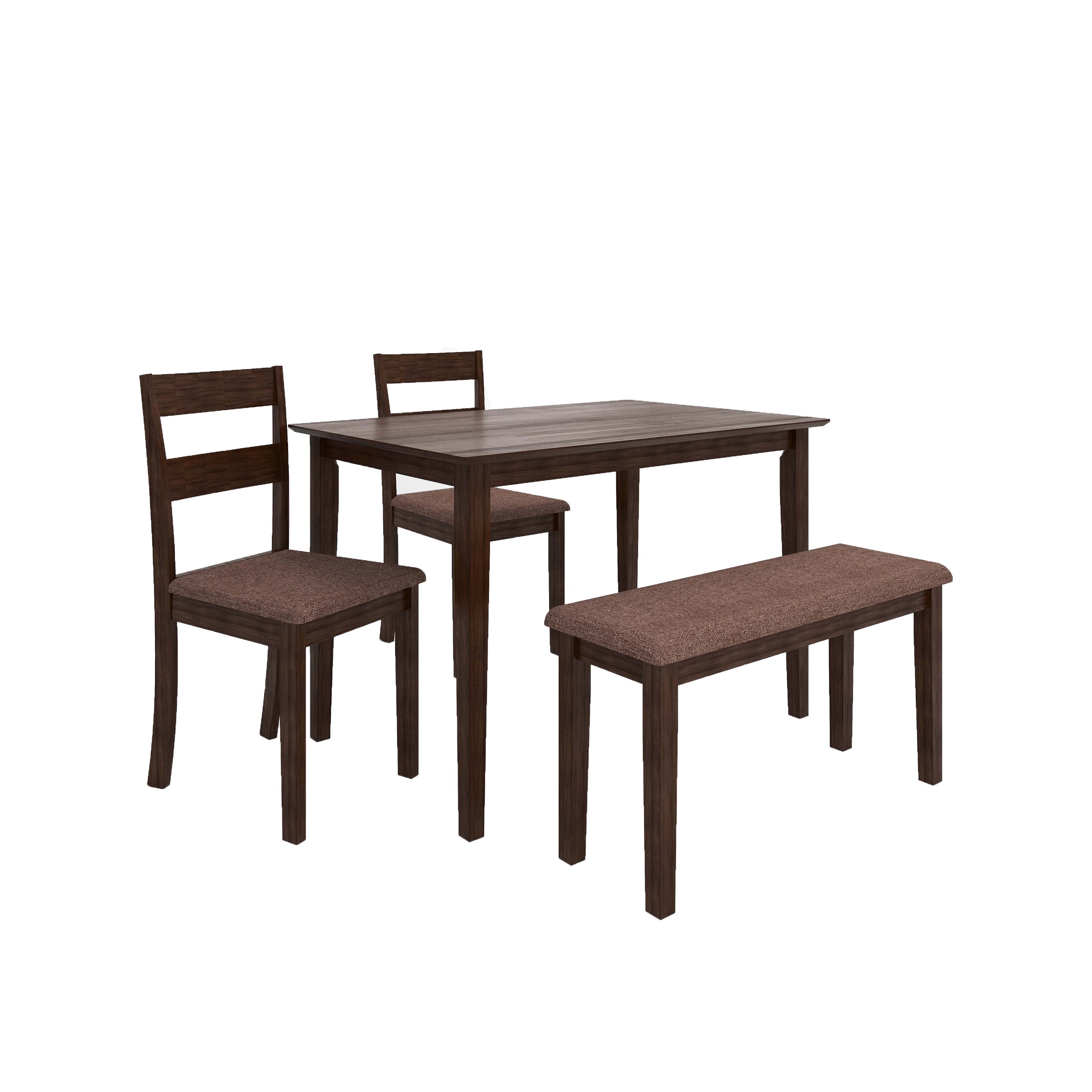 Dallas 4 Seater Solid Wood Dining Set With Bench