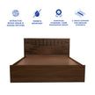 Muses Solidwood Headbord Queen Bed With Box Storage (Non-Woveen)