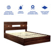 Yuudai Queen Bed in Walnut Colour