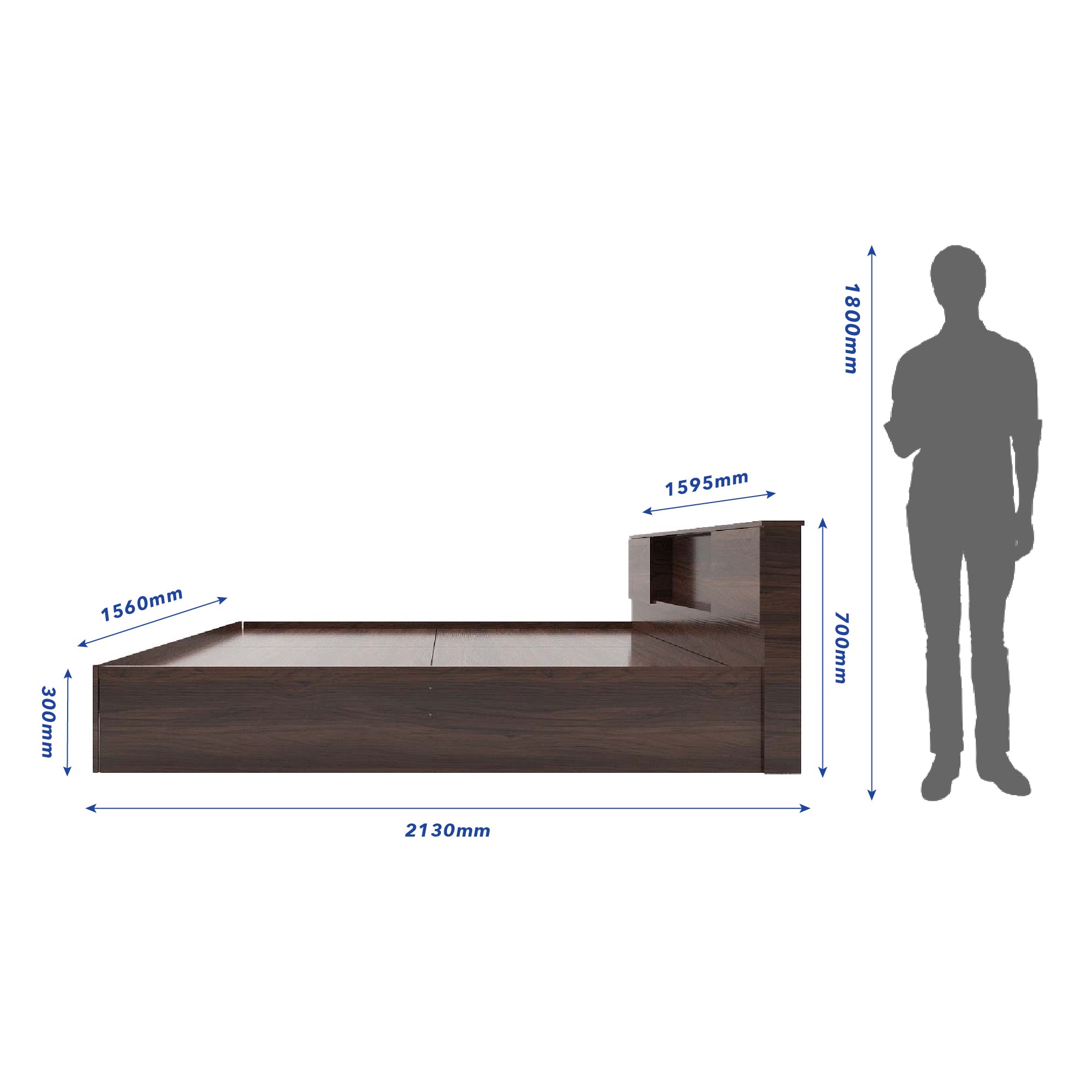 Hoshi Bed With Box Storage  (Non-Woveen)