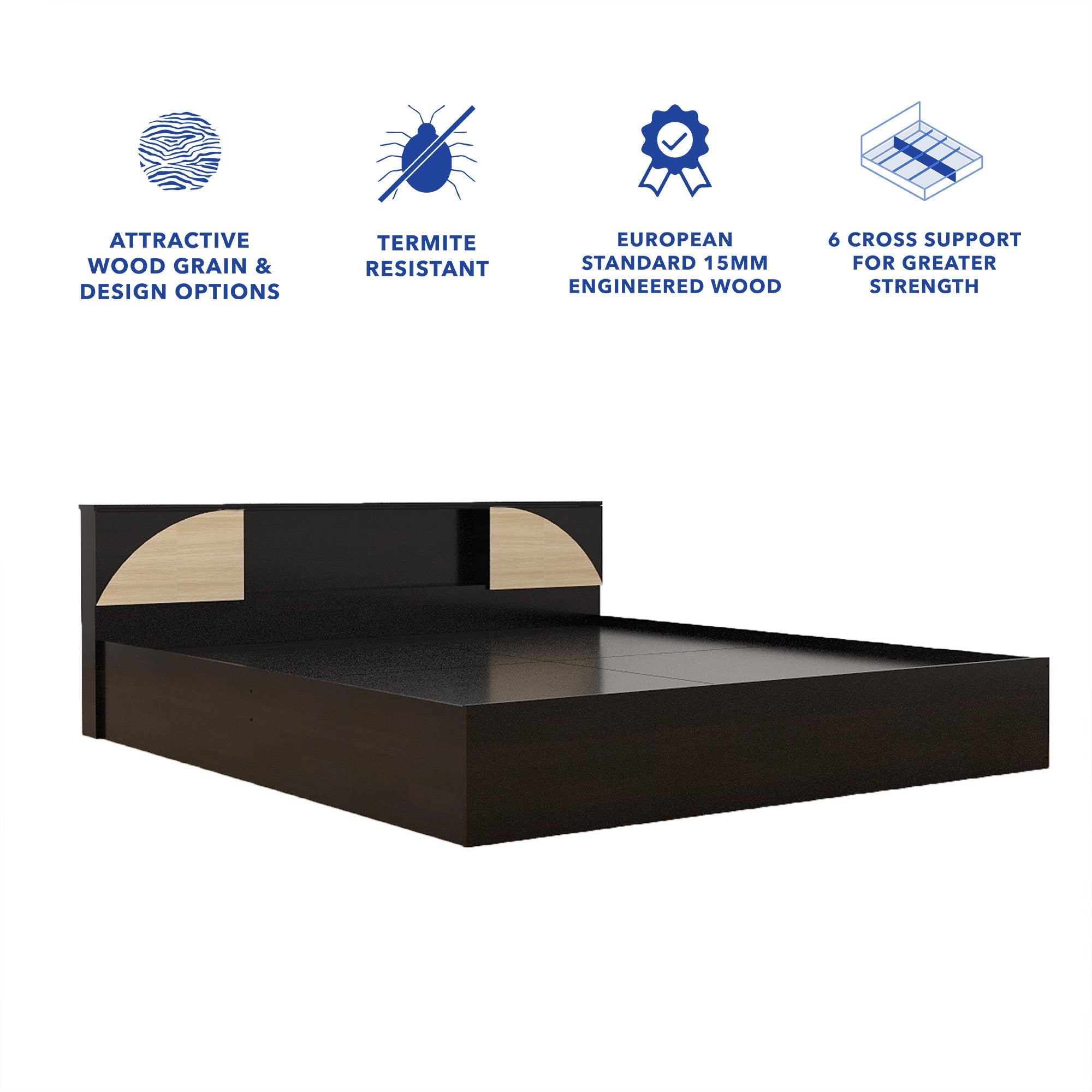 Vida Bed With Box Storage  (Non-Woveen)