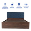 Mudra Bed With Premium Leatherette Fabric And Box Storage - Queen Bed