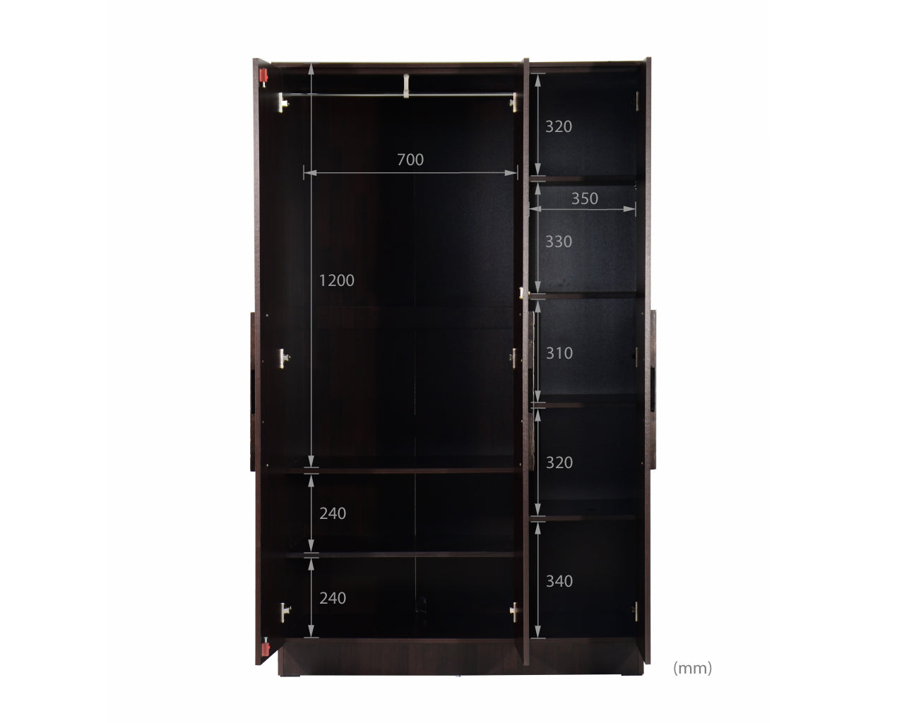 Pandia 3 Door Wardrobe