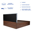 Chestnut Bed With Premium Leatherette Fabric And Box Storage - Queen Bed