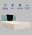 Nadi Bed With Premium Leatherette Fabric And Box Storage - Queen Bed