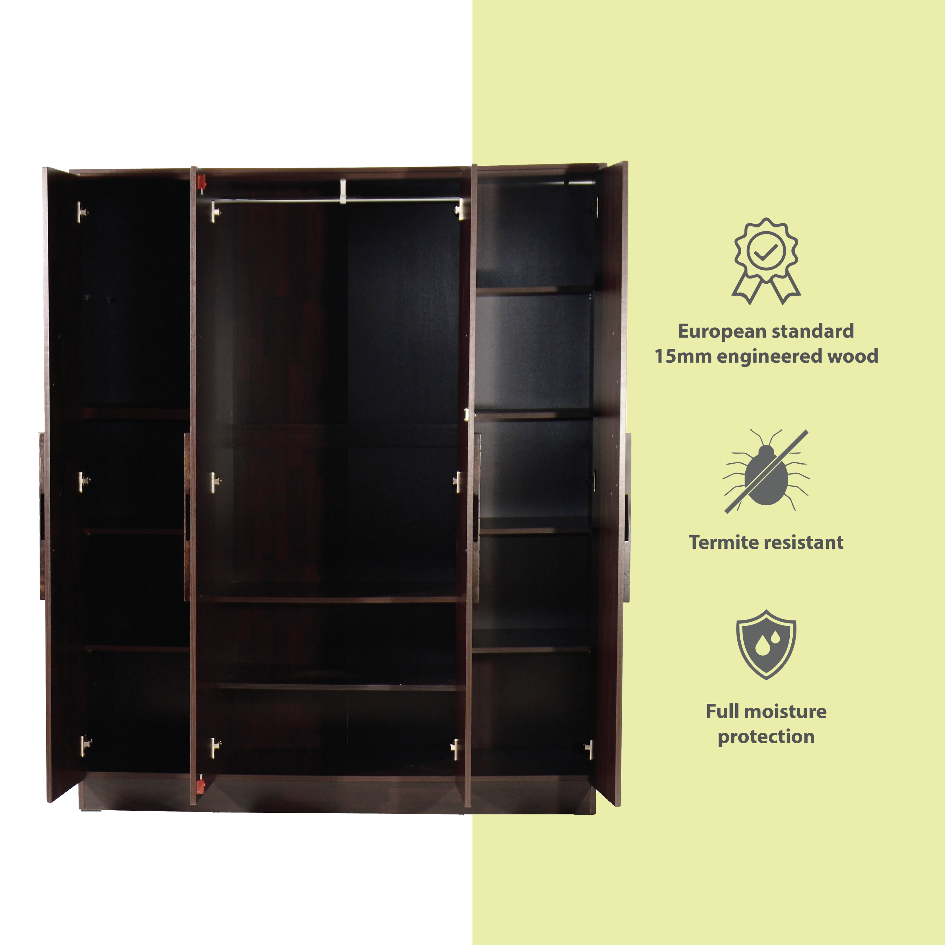 Poena 4 Door Wardrobe