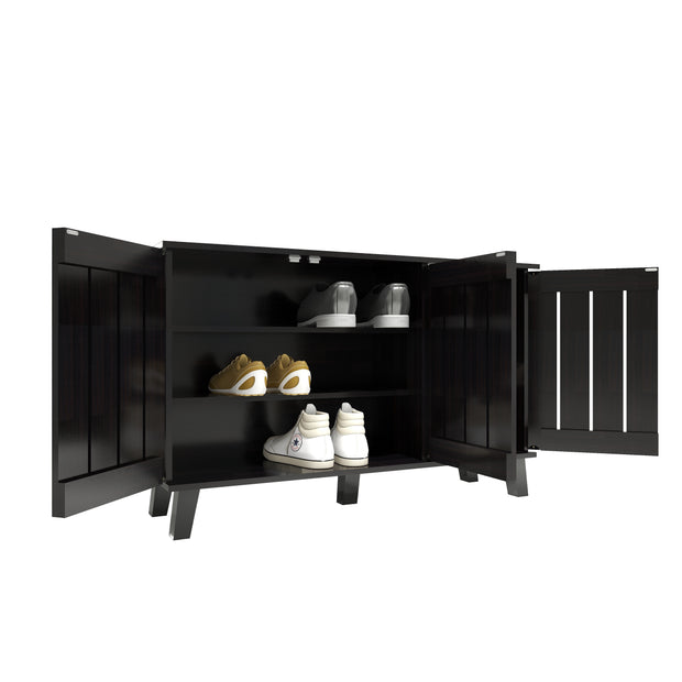 Juhani 3 Door Shoe Cabinet In Wenge