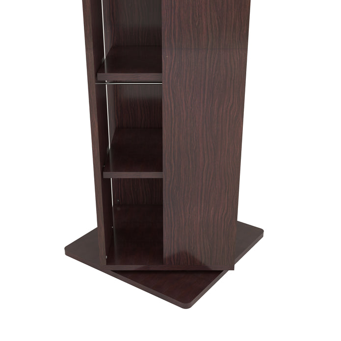 Shimada Rotatable Book Shelf In Columbia Walnut