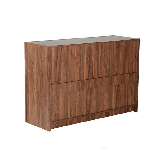 Yuko Chest Of 8 Drawers In Columbia Walnut