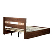 Yuudai Queen Bed in Walnut Colour