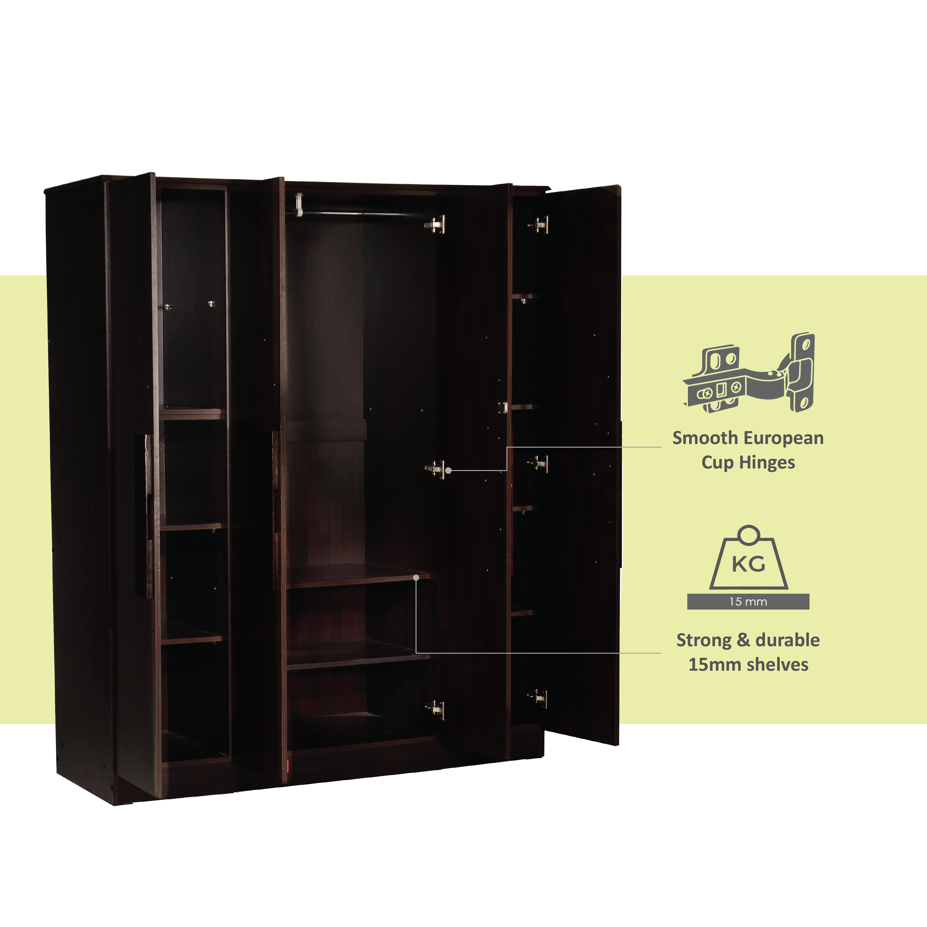 Poena 4 Door Wardrobe