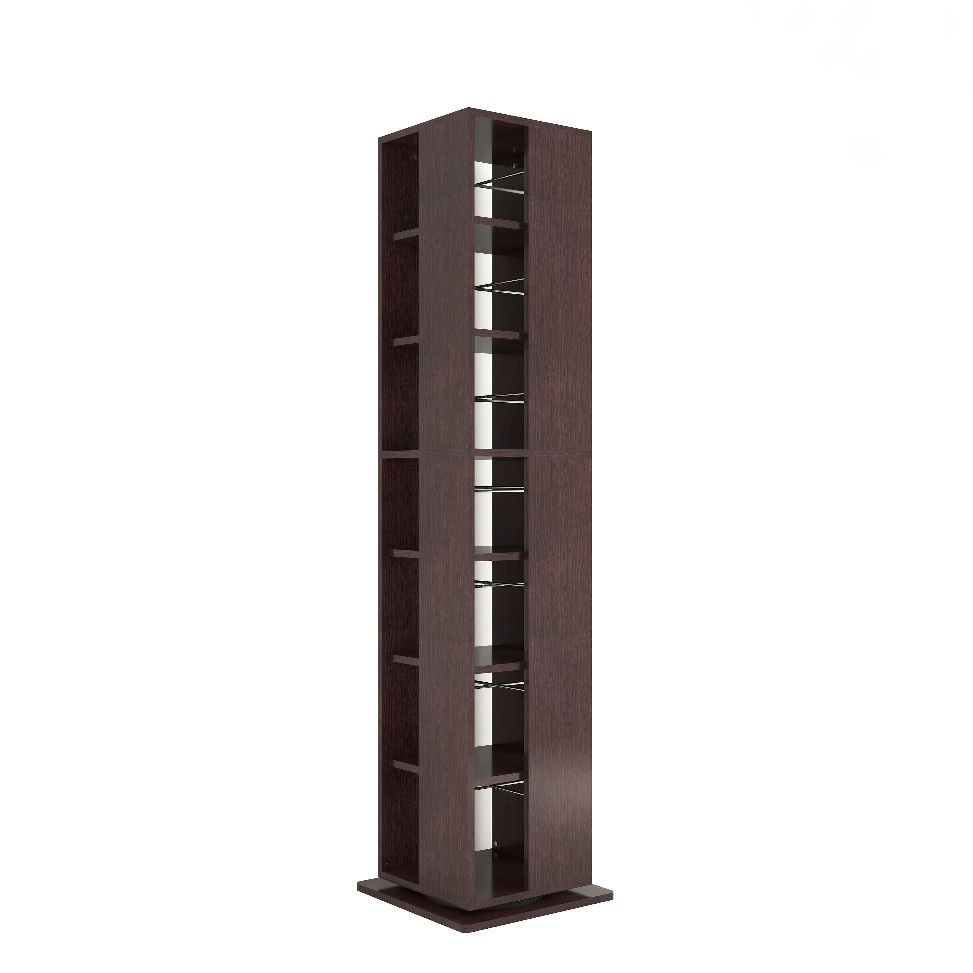 Shimada Rotatable Book Shelf In Columbia Walnut