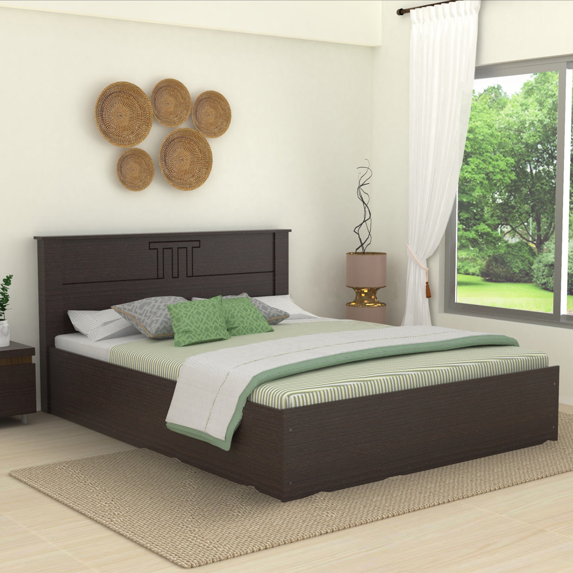 Styx Solid Wood Headboard Bed