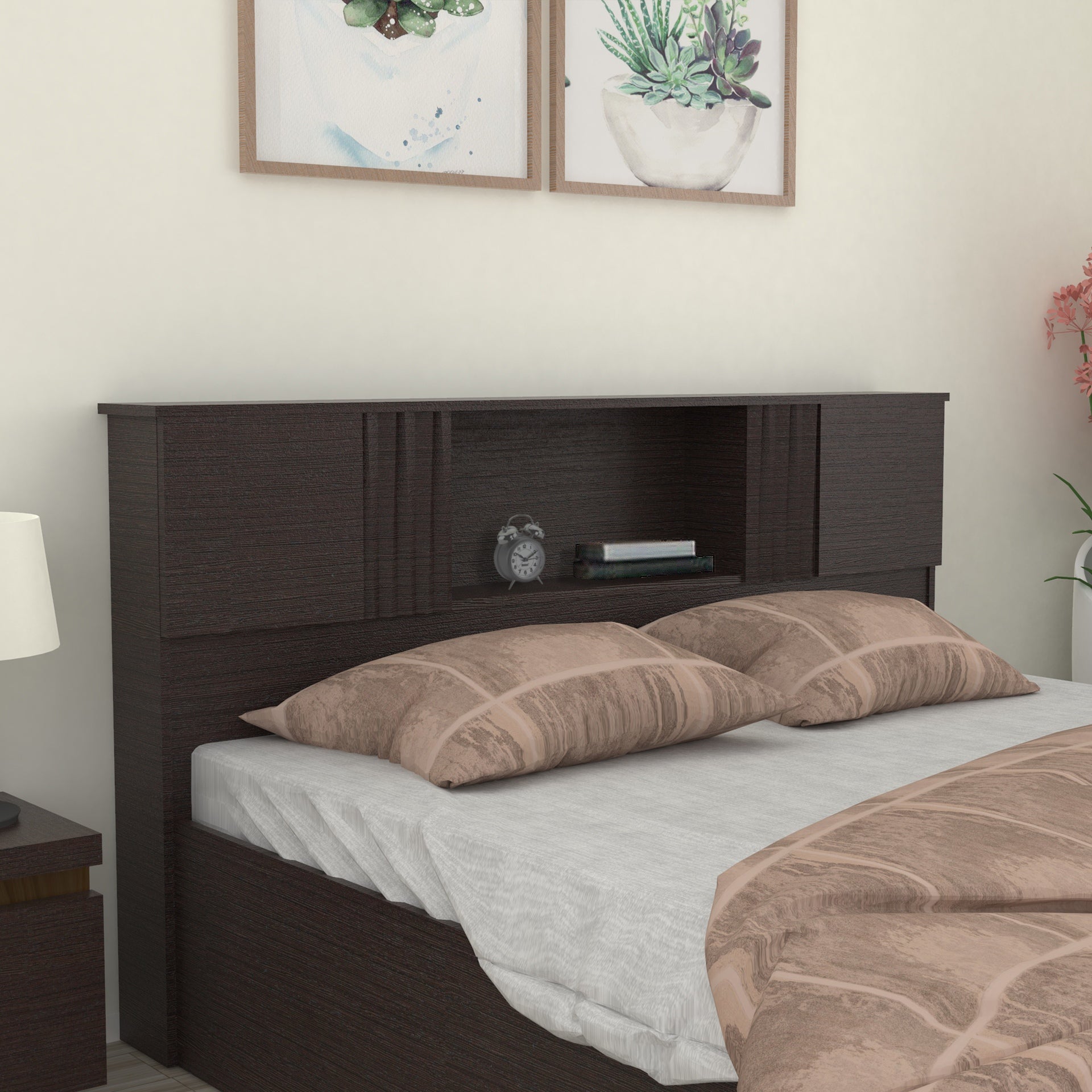 Aceso Solid Wood Headboard Bed