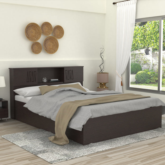 Horae Solid Wood Headboard Bed