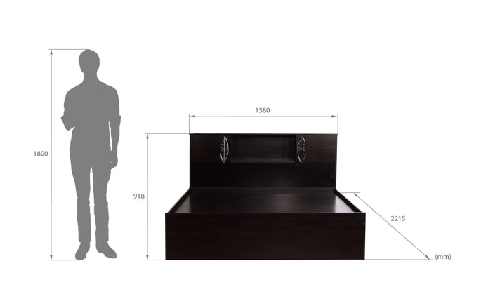 Idyia Solid Wood Headboard Bed