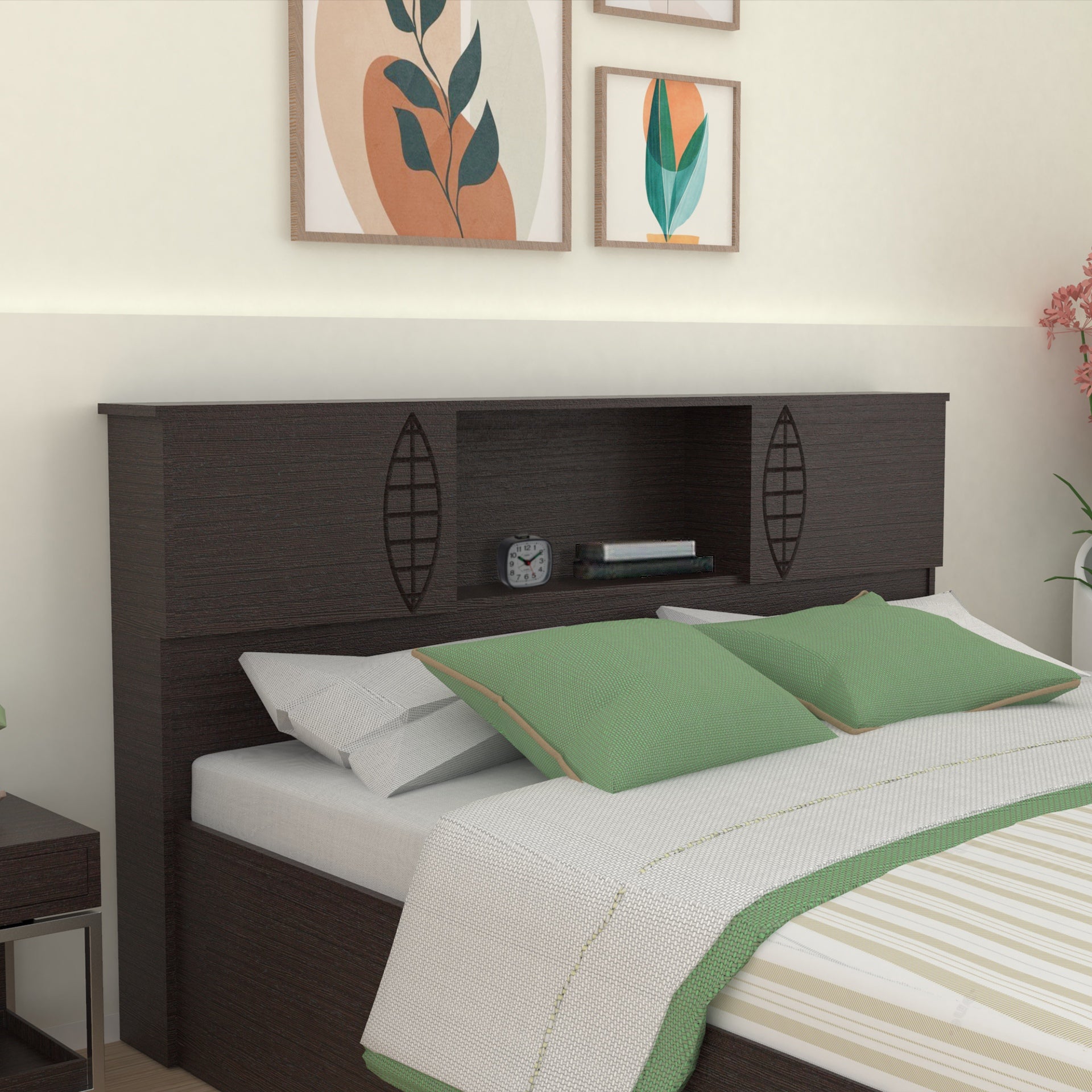 Kamira Solid Wood Headboard Bed