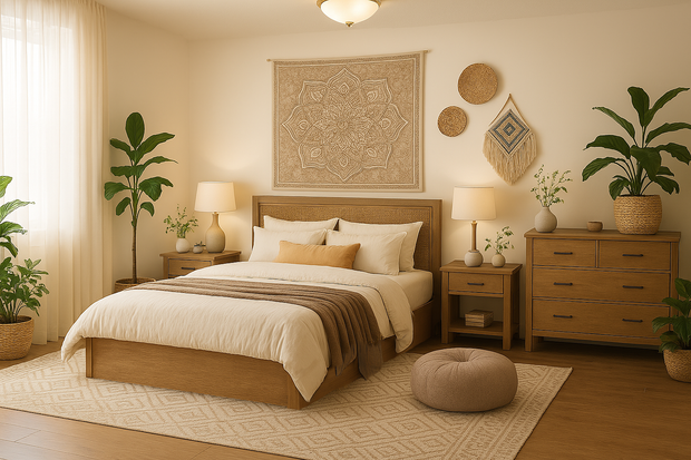 Alder Bed With Premium Fabric And Box Storage - King Bed