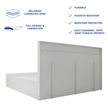 Alder Bed With Premium Fabric And Box Storage - King Bed