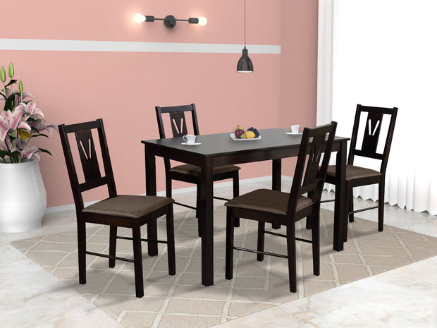 Angelia 4 Seater Solid Wood Dining Set