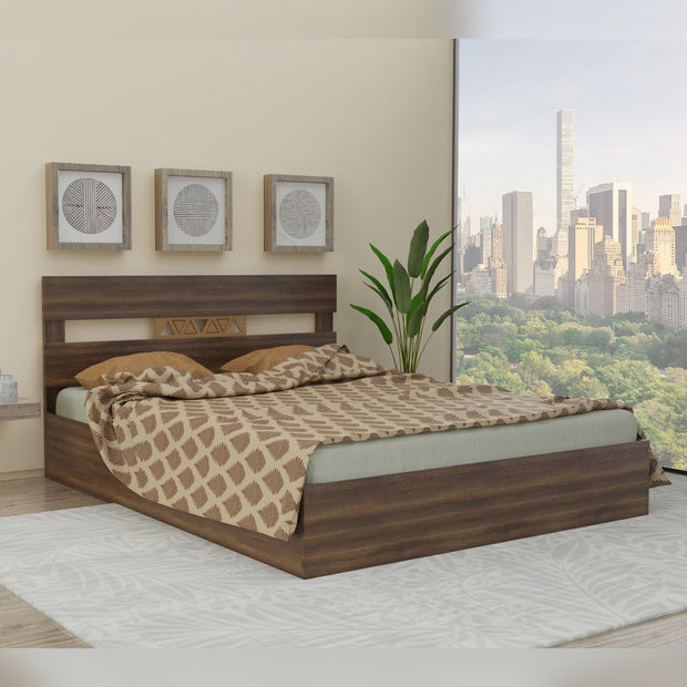 Hestia Queen Bed in Walnut Colour