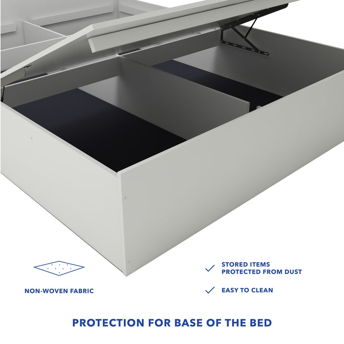 Alder Bed With Premium Fabric And Box Storage - King Bed