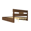 Lampetia Queen Bed in Walnut Colour