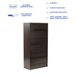 Hayao 3 Tier Book Shelf With Bottom Cabinet In Wenge