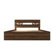 Salmacis Queen Bed in Walnut Colour