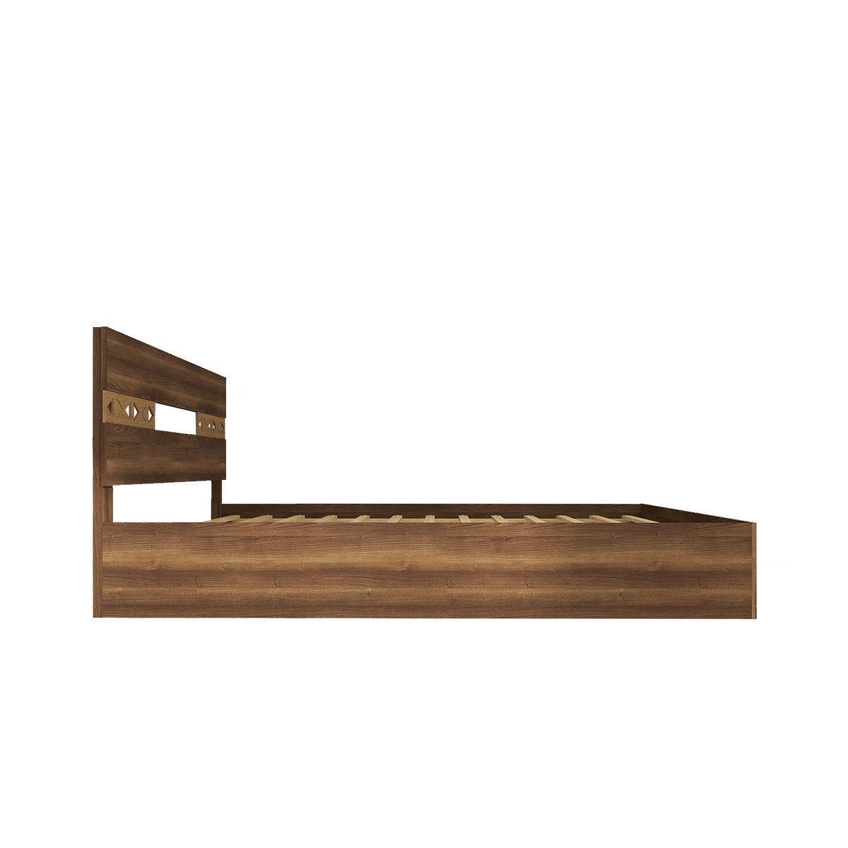 Clio Queen Bed in Walnut Colour